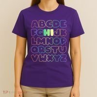 Cute Back To School Alphabet Hi New Kindergarteners Teachers T-Shirt thumb 4