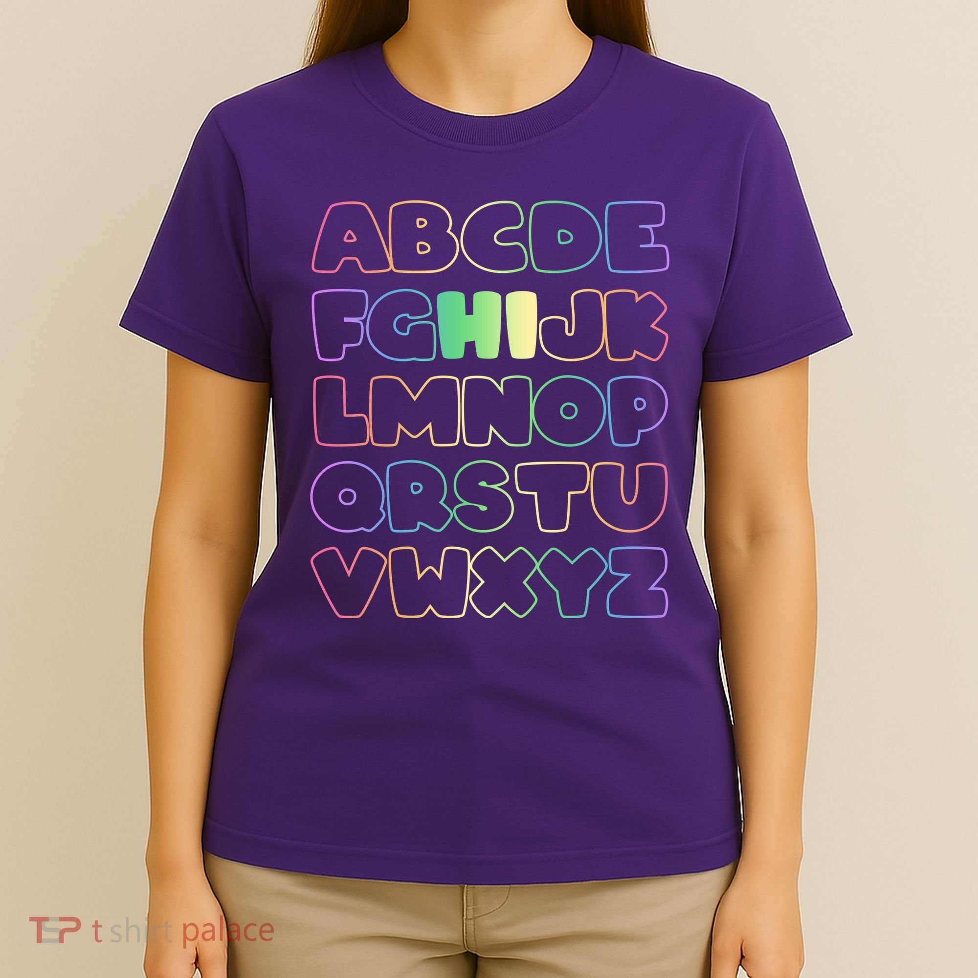 Cute Back To School Alphabet Hi New Kindergarteners Teachers T-Shirt