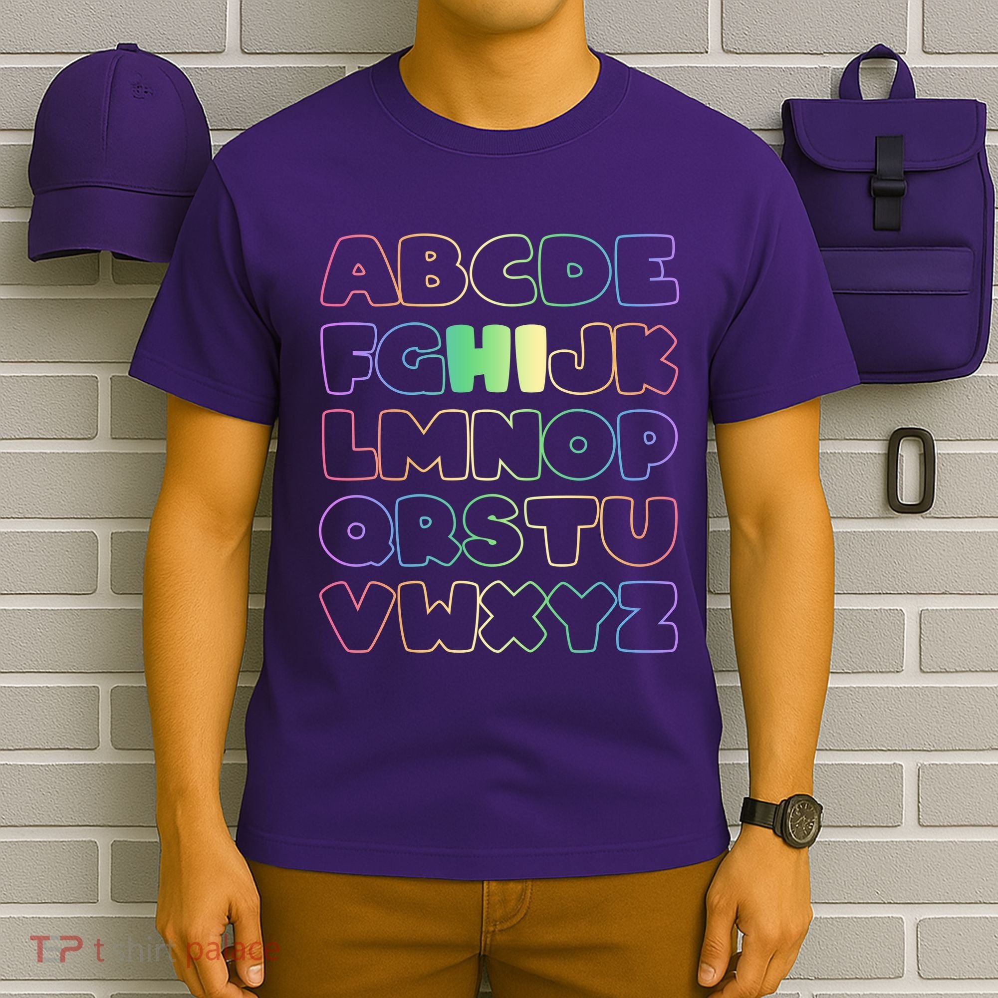 Cute Back To School Alphabet Hi New Kindergarteners Teachers T-Shirt