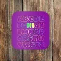 Cute Back To School Alphabet Hi New Kindergarteners Teachers Coaster thumb 0