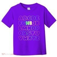 Cute Back To School Alphabet Hi New Kindergarteners Teachers Toddler T-Shirt thumb 0