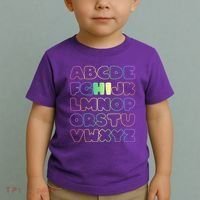 Cute Back To School Alphabet Hi New Kindergarteners Teachers Toddler T-Shirt thumb 2