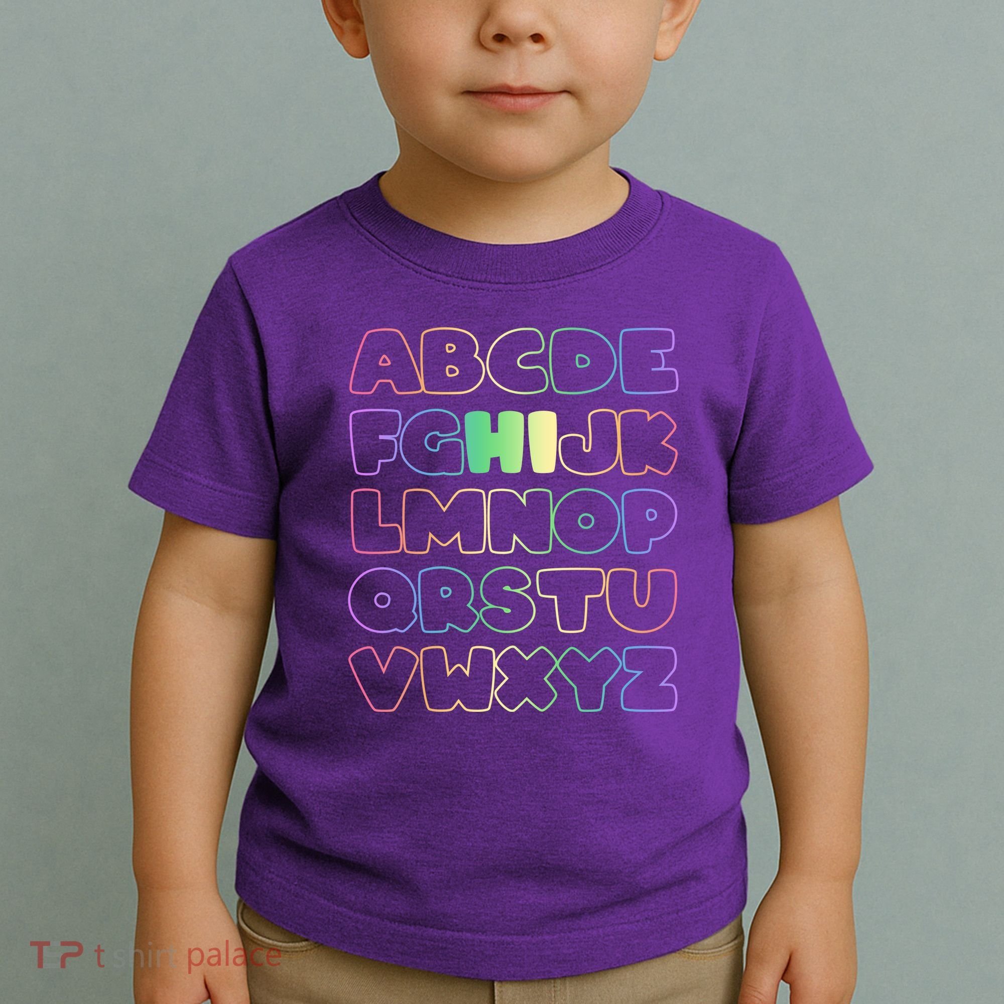 Cute Back To School Alphabet Hi New Kindergarteners Teachers Toddler T-Shirt