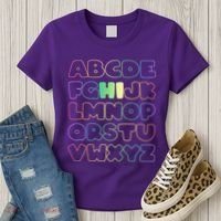 Cute Back To School Alphabet Hi New Kindergarteners Teachers Women's T-Shirt thumb 3