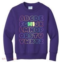 Cute Back To School Alphabet Hi New Kindergarteners Teachers Kids Sweatshirt thumb 0