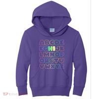 Cute Back To School Alphabet Hi New Kindergarteners Teachers Kids Hoodie thumb 0
