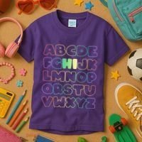 Cute Back To School Alphabet Hi New Kindergarteners Teachers Kids T-Shirt thumb 3