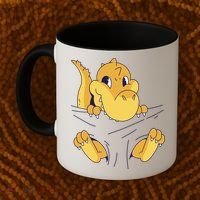 Carrying Baby T Rex Coffee Mug thumb 2