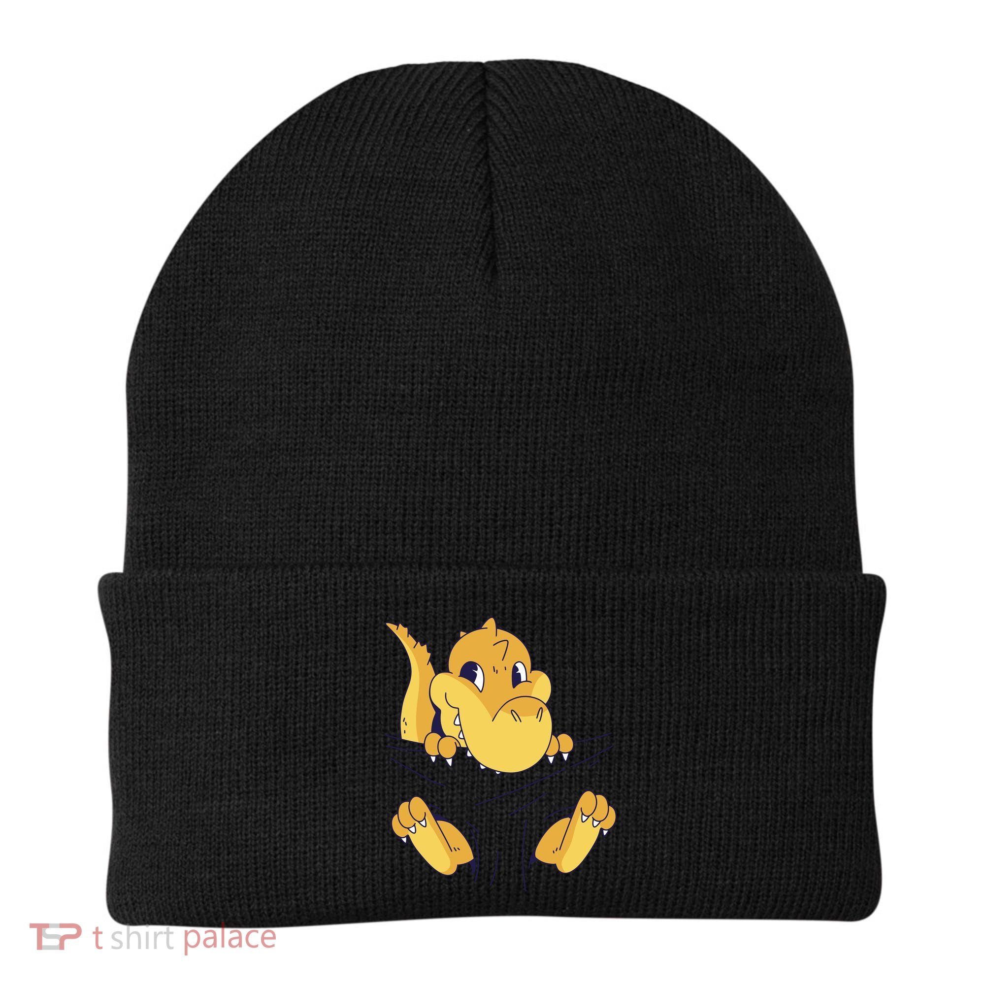Carrying Baby T Rex Beanie
