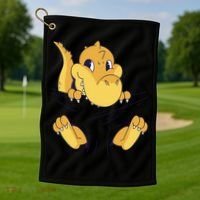 Carrying Baby T Rex Golf Towel thumb 1