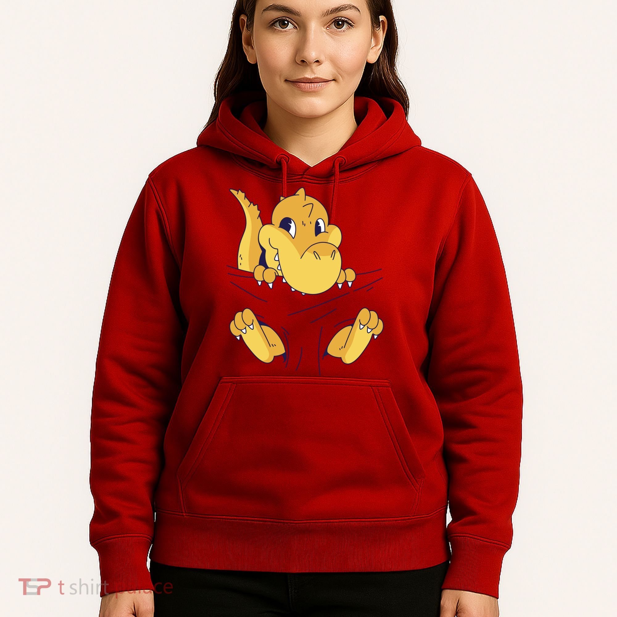 Carrying Baby T Rex Hoodie