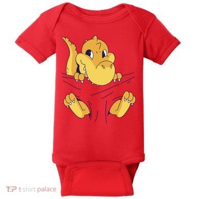 Carrying Baby T Rex Baby Bodysuit