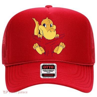Carrying Baby T Rex Hat