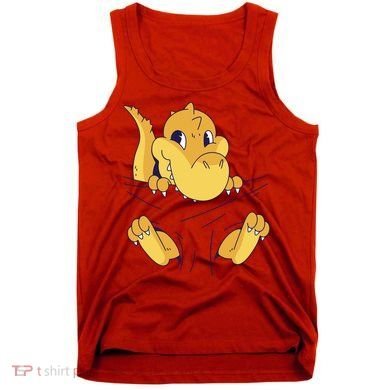 Carrying Baby T Rex Tank Top