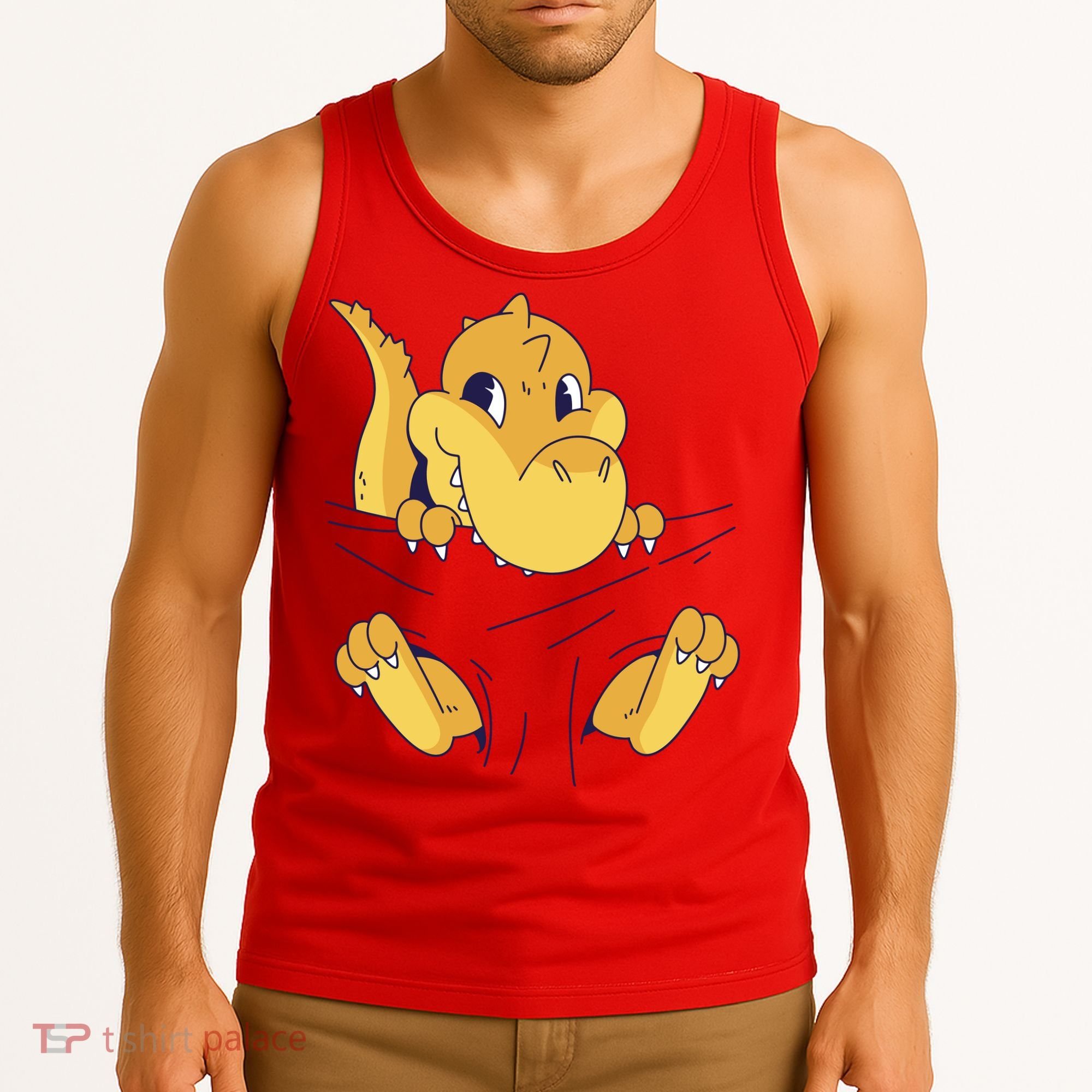 Carrying Baby T Rex Tank Top