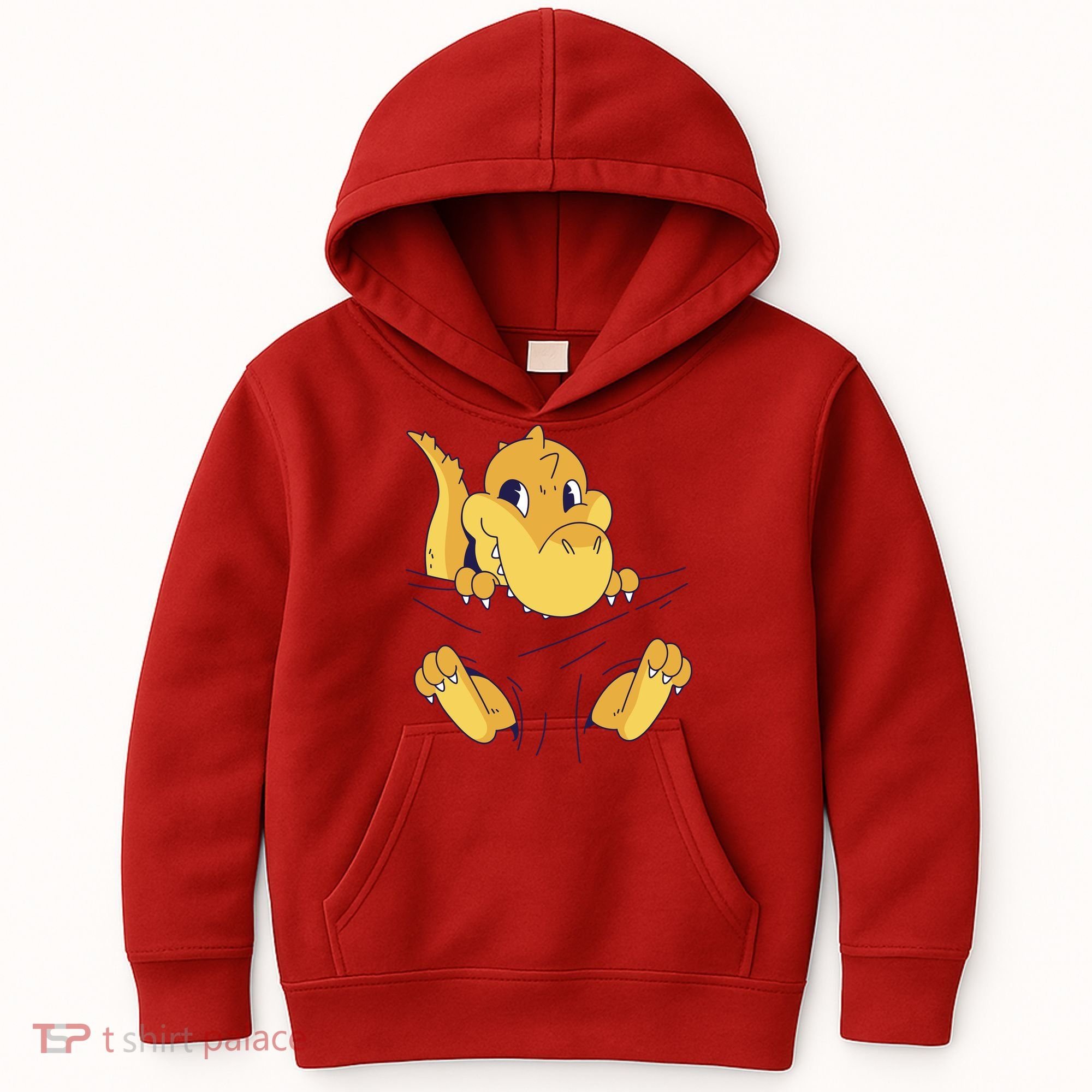 Carrying Baby T Rex Kids Hoodie