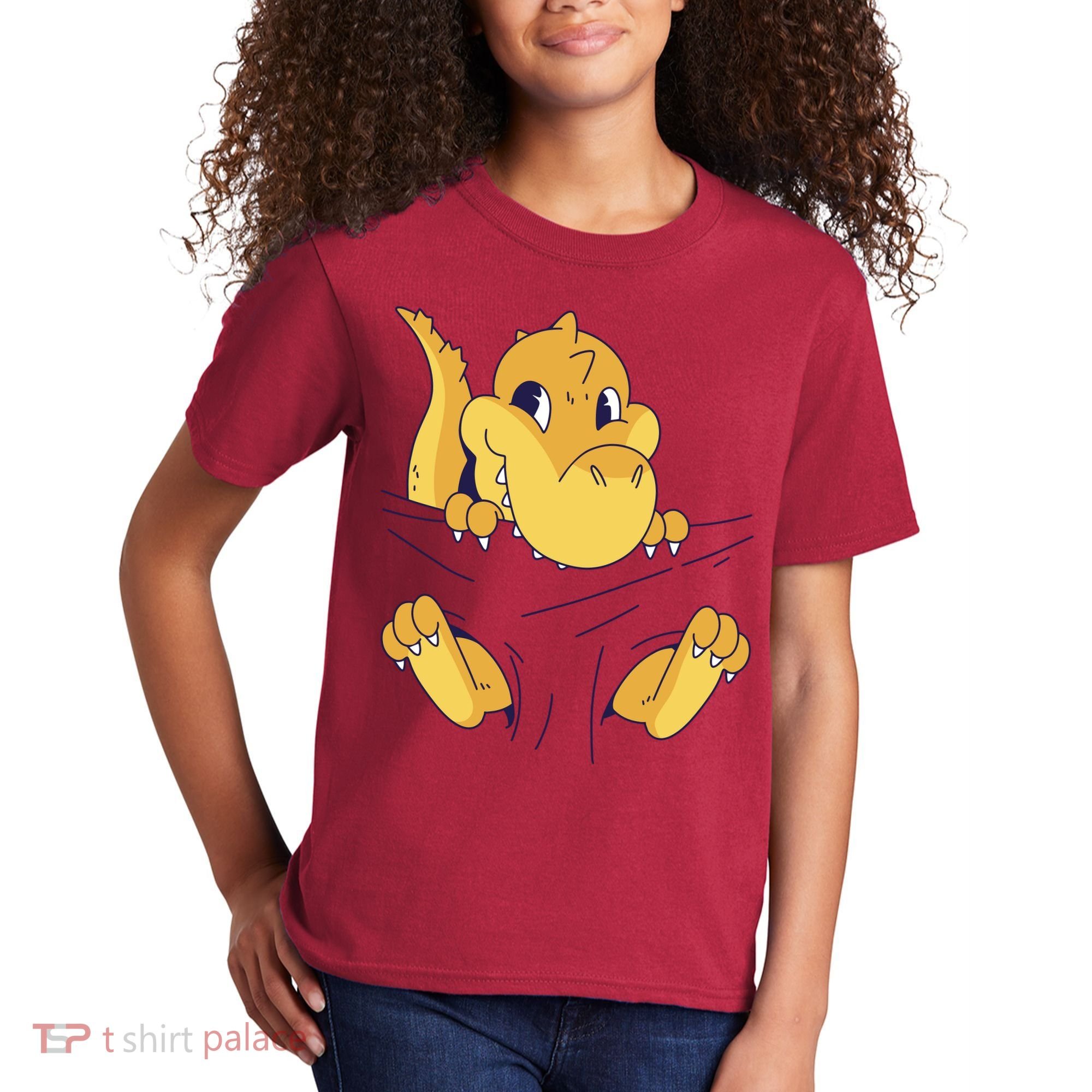 Carrying Baby T Rex Kids T-Shirt