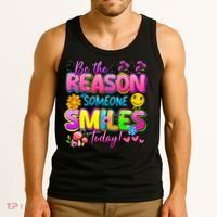Cool Be The Reason Someone Smiles Today Tank Top thumb 3