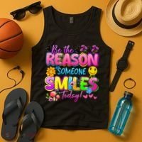 Cool Be The Reason Someone Smiles Today Tank Top thumb 4