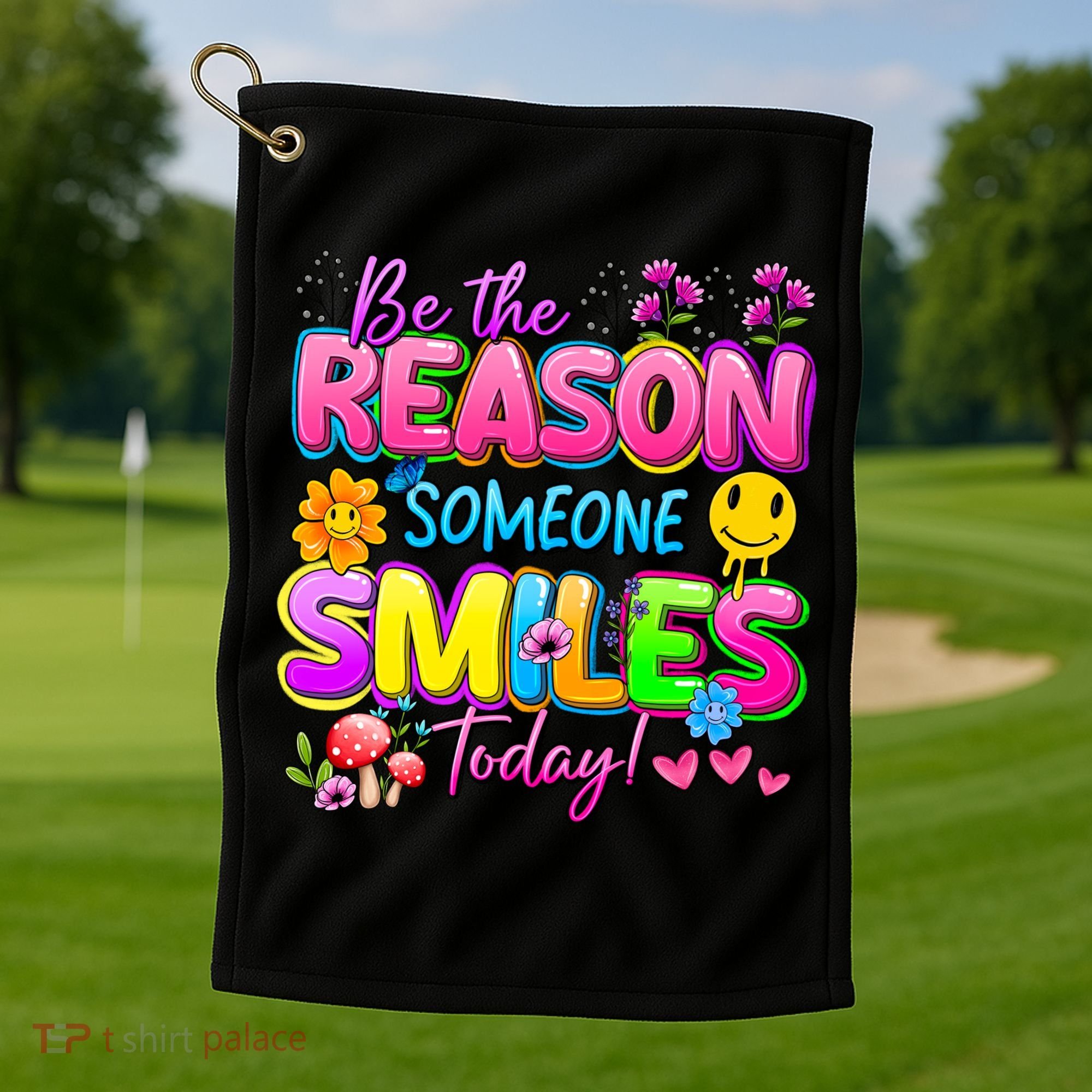 Cool Be The Reason Someone Smiles Today Golf Towel
