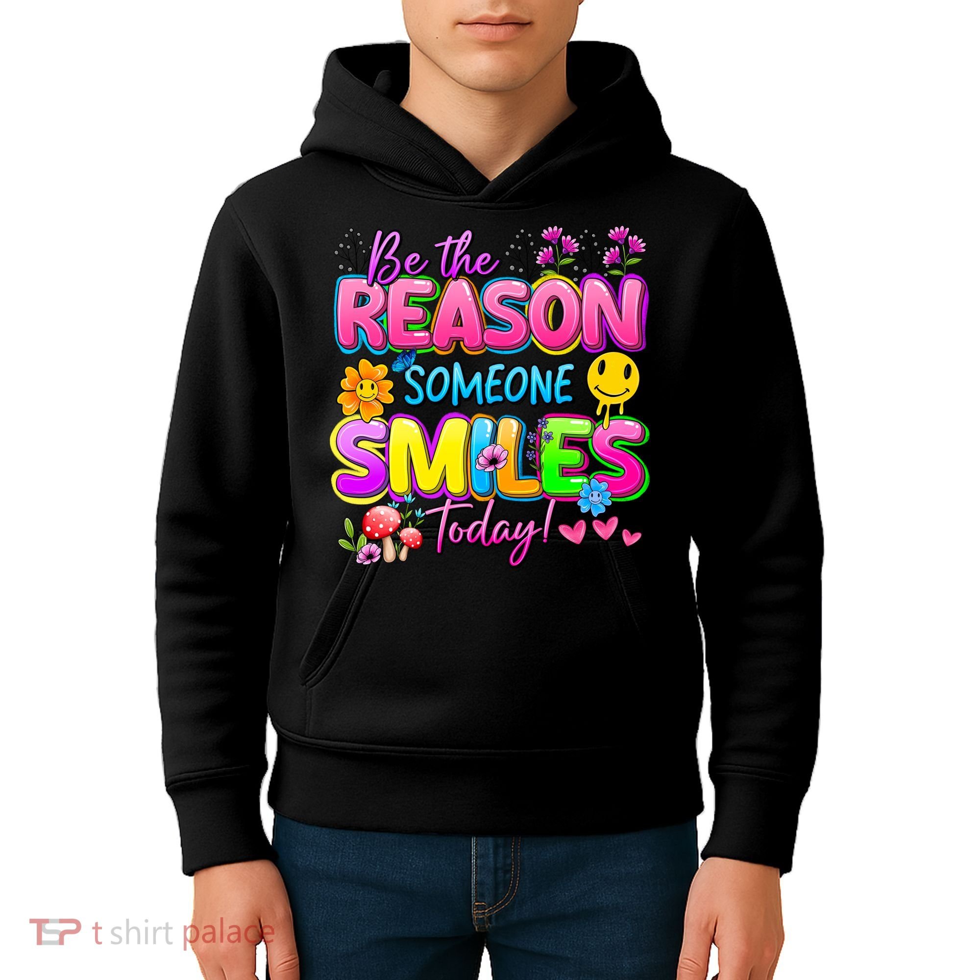 Cool Be The Reason Someone Smiles Today Kids Hoodie