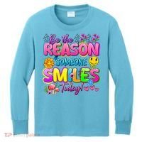 Cool Be The Reason Someone Smiles Today Kids Long Sleeve Shirt thumb 0