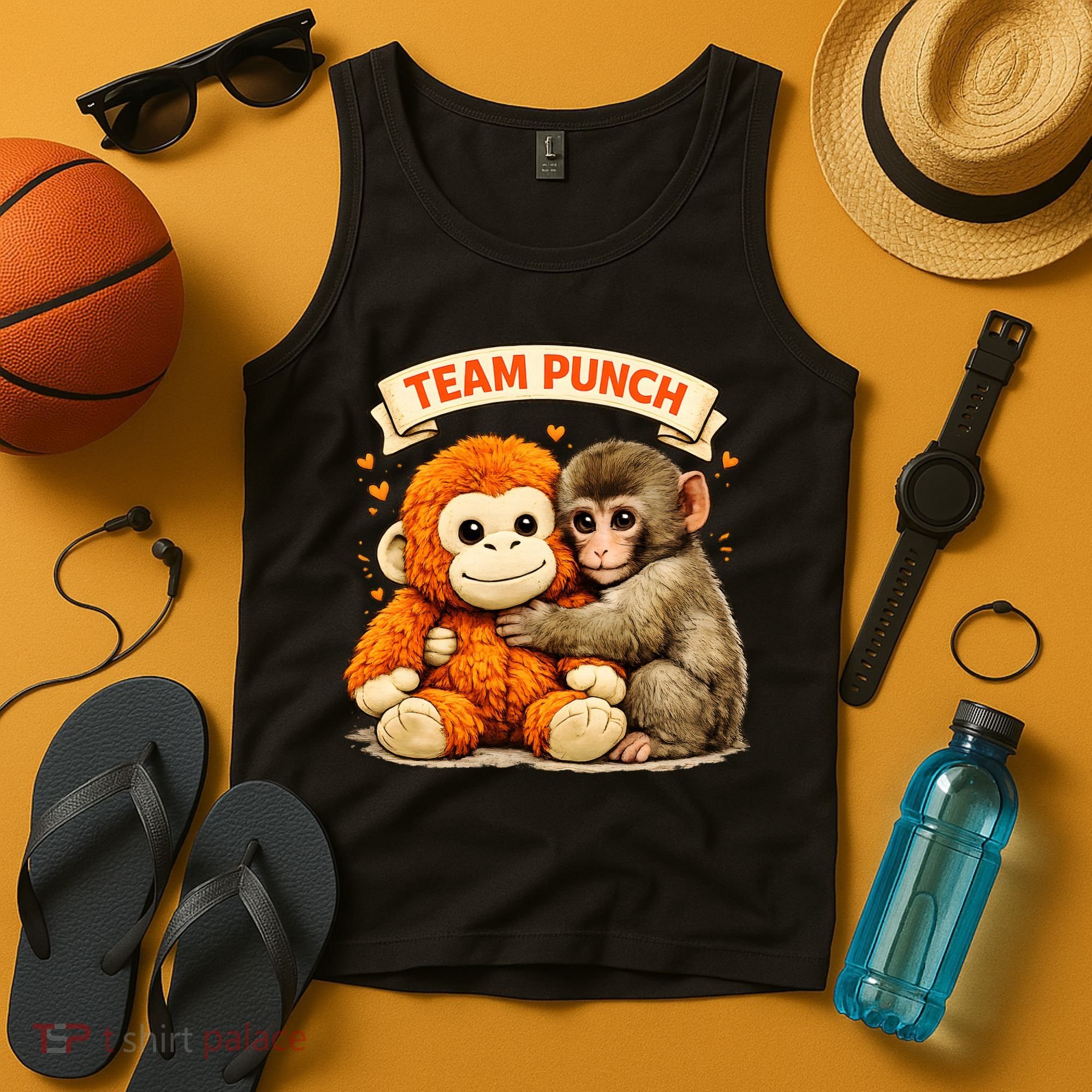 Cute Baby Team Monkey Punch Panchi Kun Japan Tank Top
