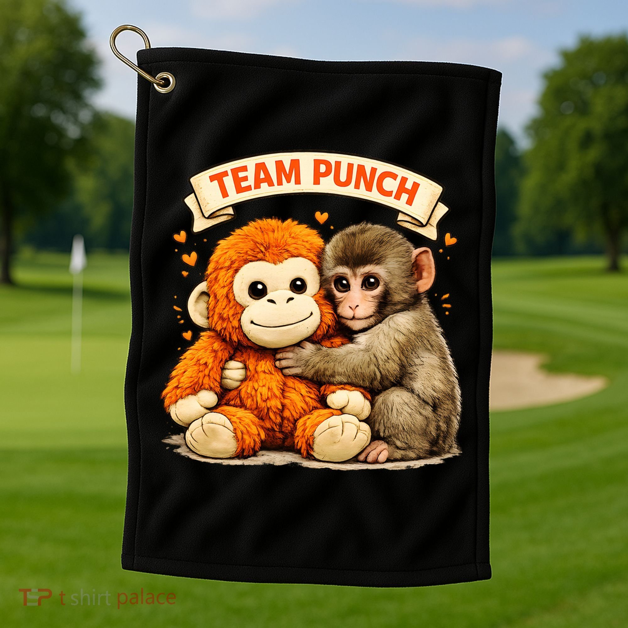 Cute Baby Team Monkey Punch Panchi Kun Japan Golf Towel
