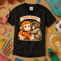 Cute Baby Team Monkey Punch Panchi Kun Japan Kids T-Shirt thumb 3