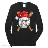 Christmas Baseball Team Santa Sports Xmas  Long Sleeve Shirt thumb 0