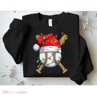 Christmas Baseball Team Santa Sports Xmas  Sweatshirt thumb 2