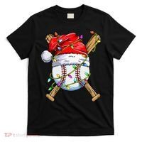 Christmas Baseball Team Santa Sports Xmas  T-Shirt thumb 0