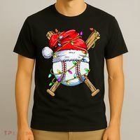 Christmas Baseball Team Santa Sports Xmas  T-Shirt thumb 3