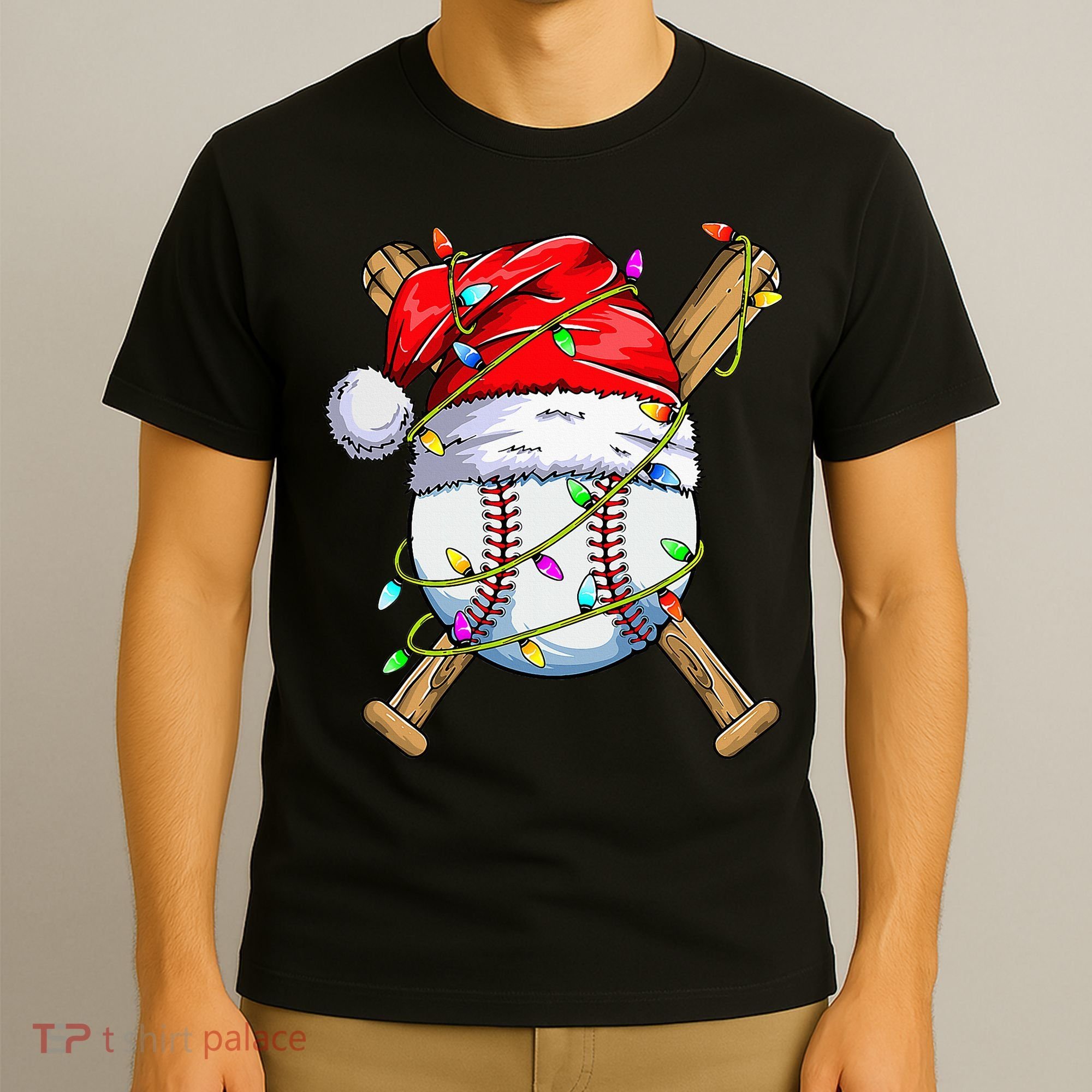Christmas Baseball Team Santa Sports Xmas  T-Shirt