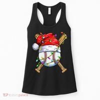 Christmas Baseball Team Santa Sports Xmas  Women's Tank Top thumb 0