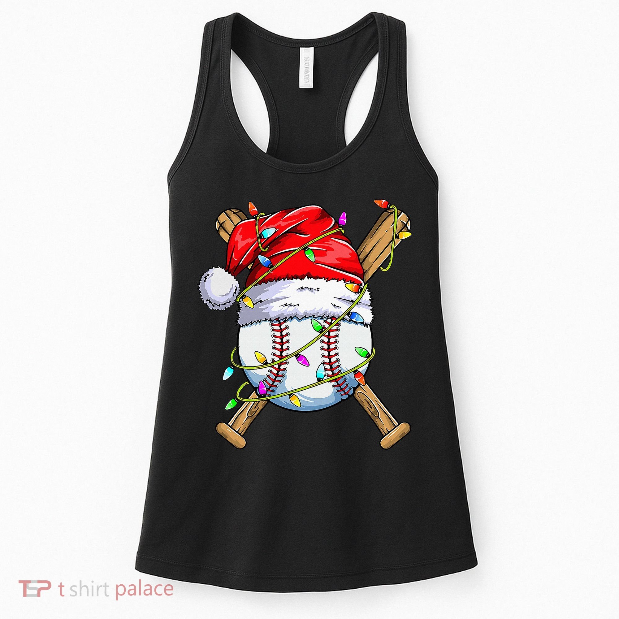 Christmas Baseball Team Santa Sports Xmas  Women's Tank Top