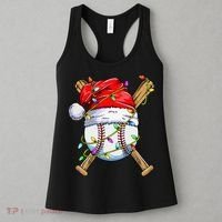 Christmas Baseball Team Santa Sports Xmas  Women's Tank Top thumb 3