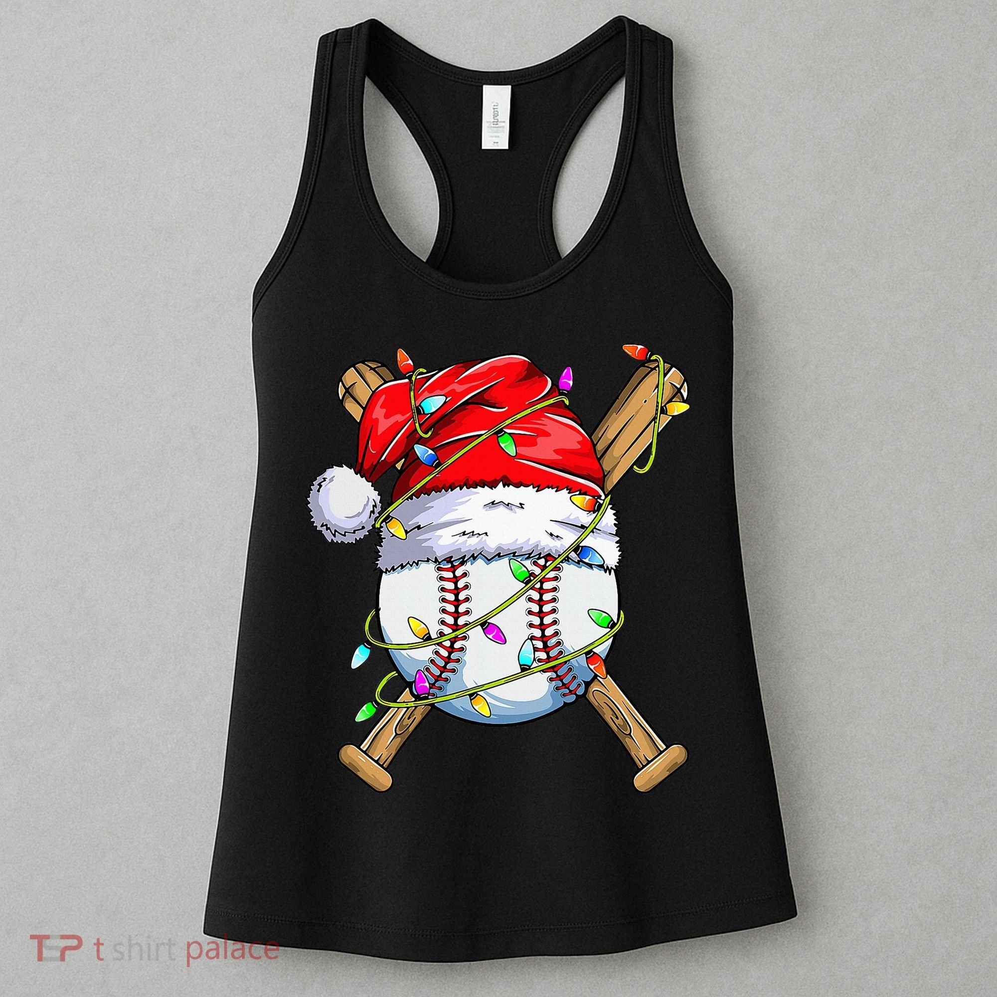 Christmas Baseball Team Santa Sports Xmas  Women's Tank Top