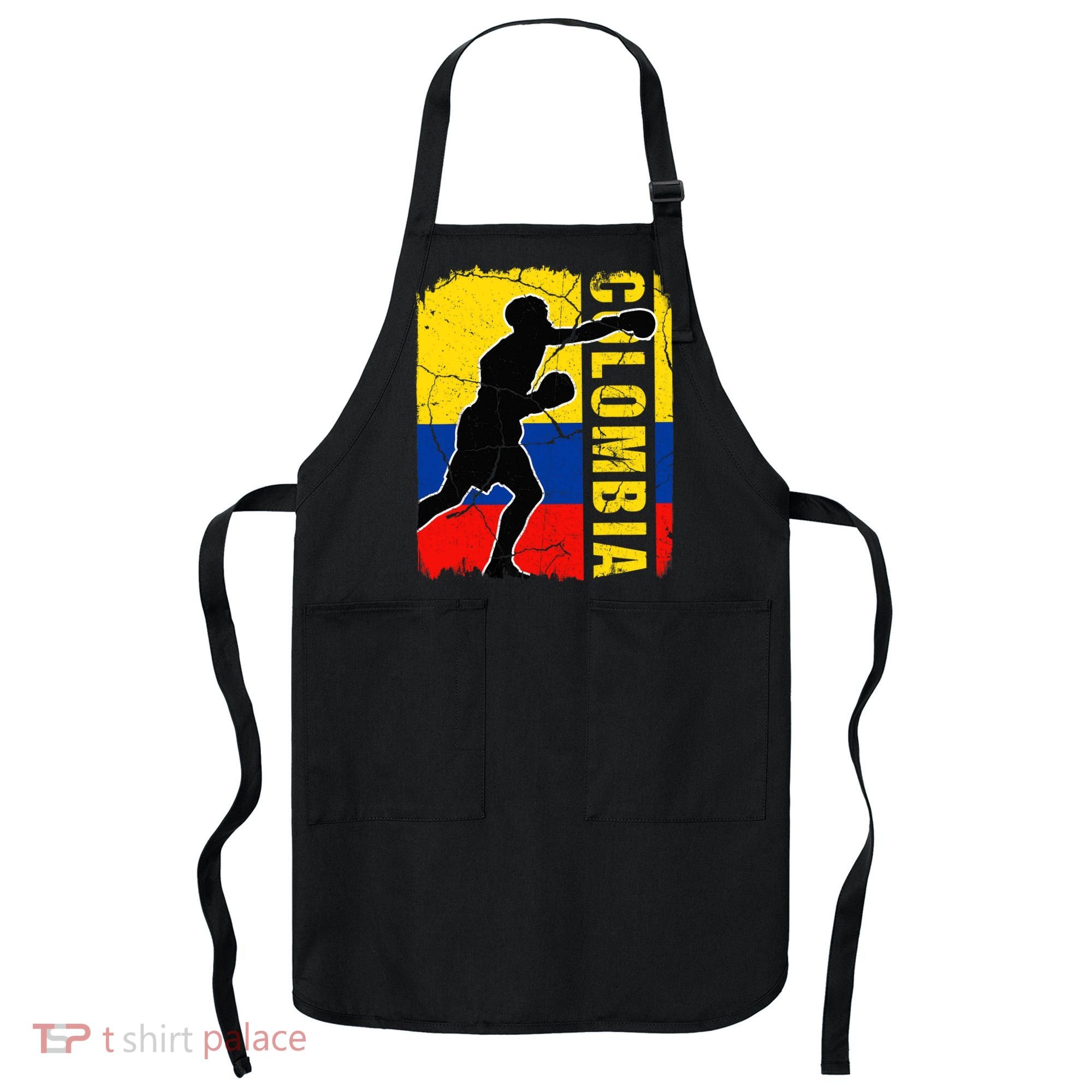 Colombian Boxing Team Colombia Flag Boxing Gloves Apron