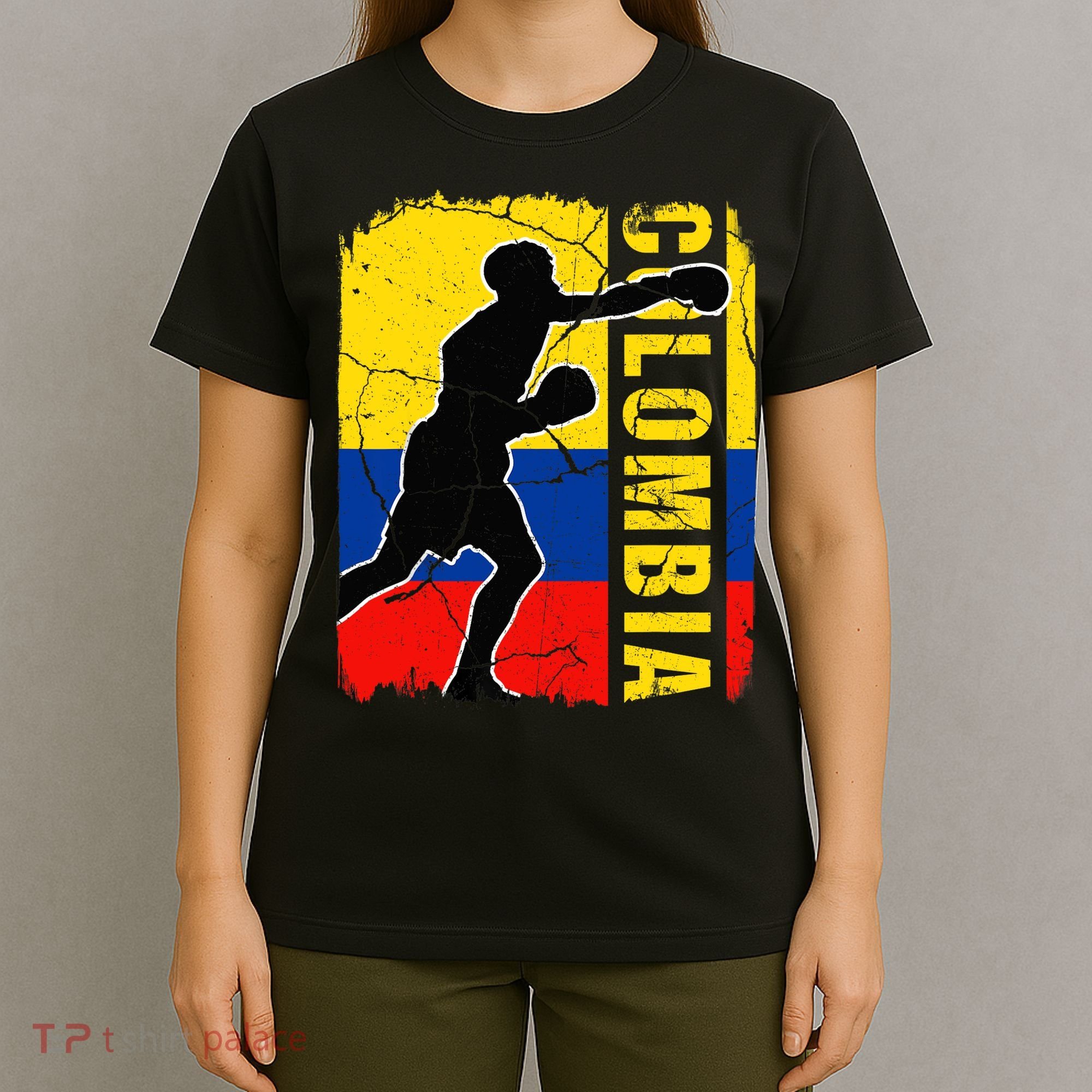 Colombian Boxing Team Colombia Flag Boxing Gloves T-Shirt
