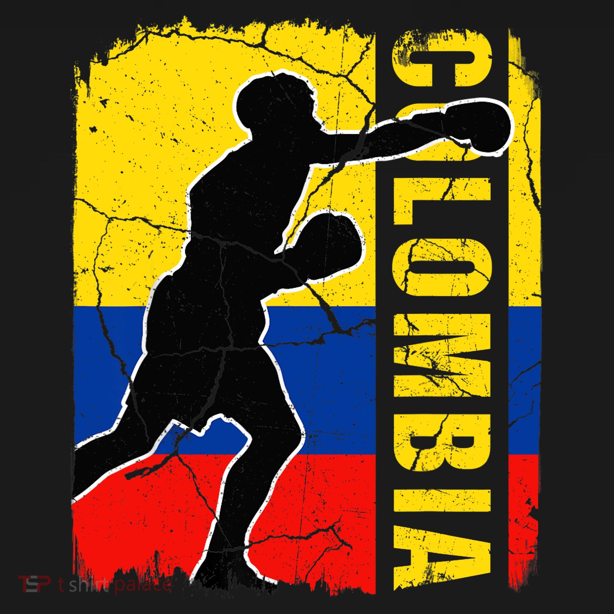Colombian Boxing Team Colombia Flag Boxing Gloves T-Shirt