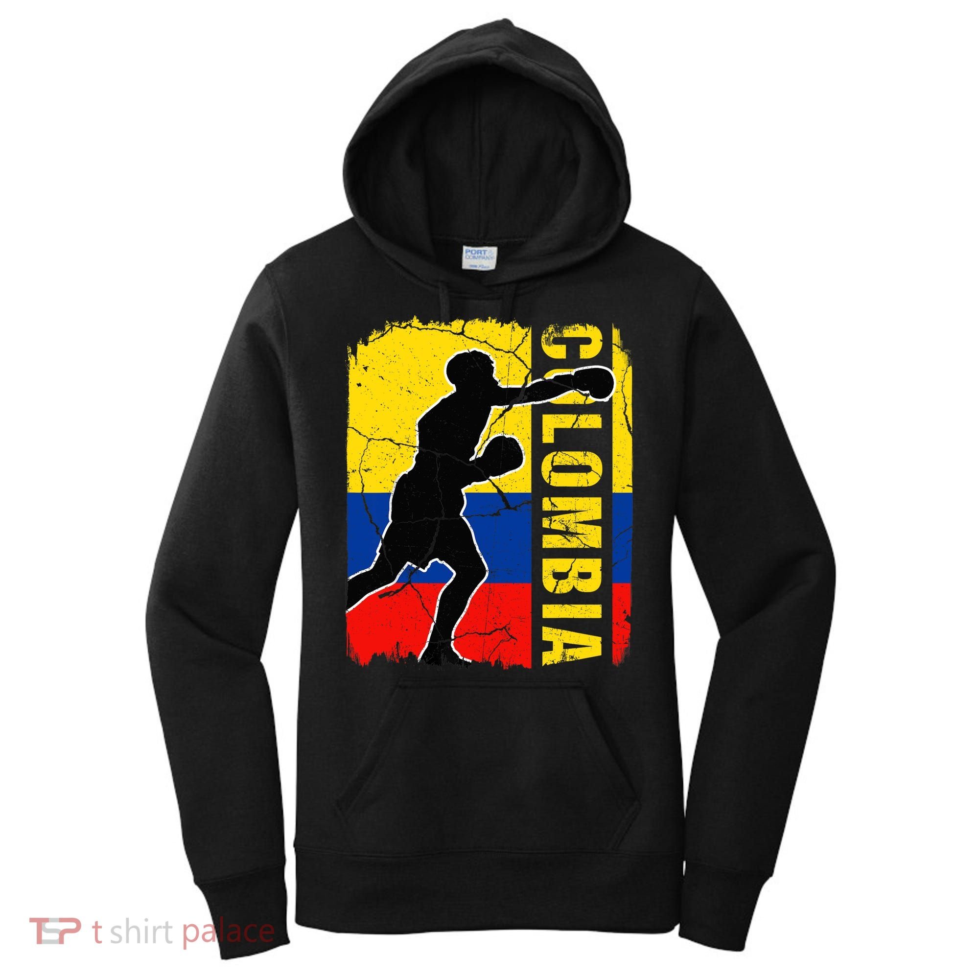 Colombian Boxing Team Colombia Flag Boxing Gloves Women's Hoodie