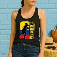 Colombian Boxing Team Colombia Flag Boxing Gloves Women's Tank Top thumb 2