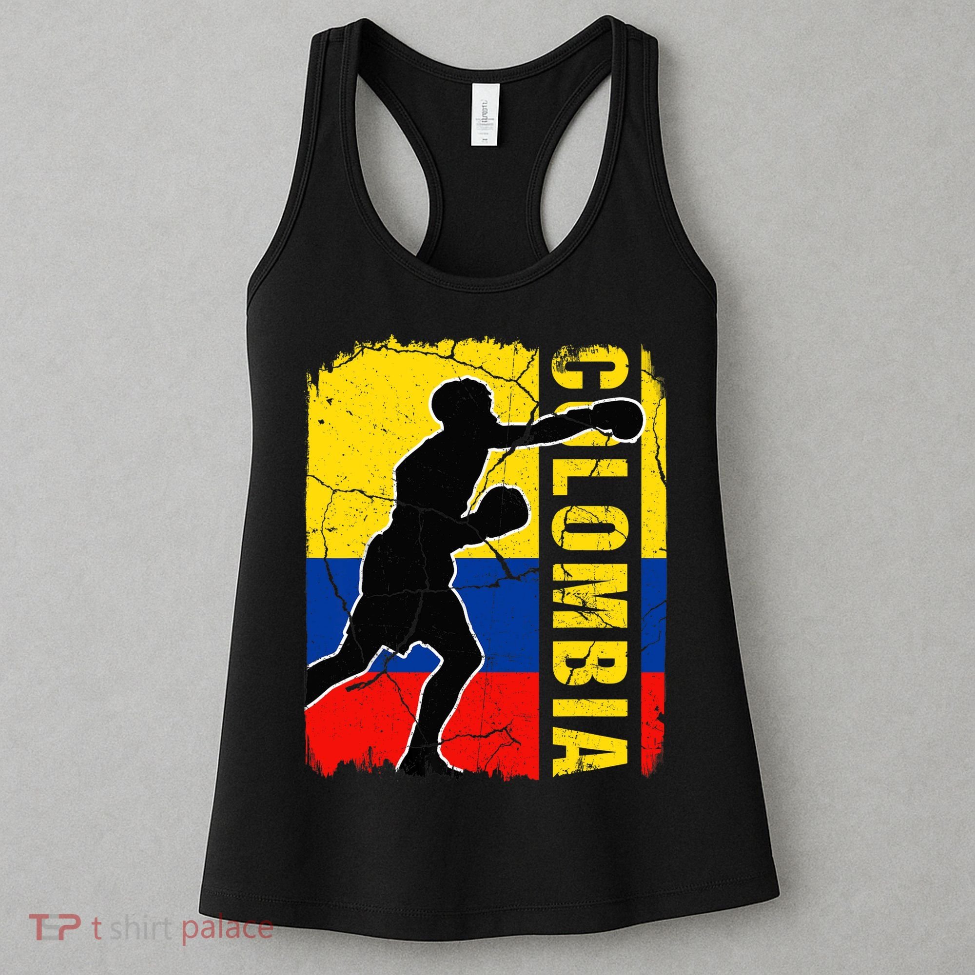 Colombian Boxing Team Colombia Flag Boxing Gloves Women's Tank Top