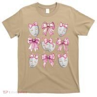 Coquette Bow Theatre Masks Drama Actor Actress Girl Mom T-Shirt thumb 0
