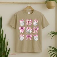 Coquette Bow Theatre Masks Drama Actor Actress Girl Mom T-Shirt thumb 2