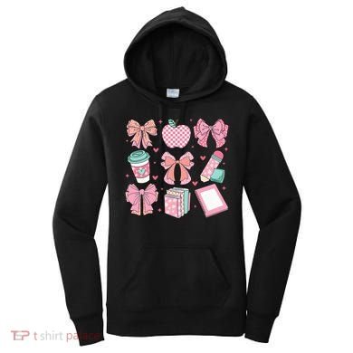 Coquette Bow Teacher Cute Teacher Life Women's Hoodie