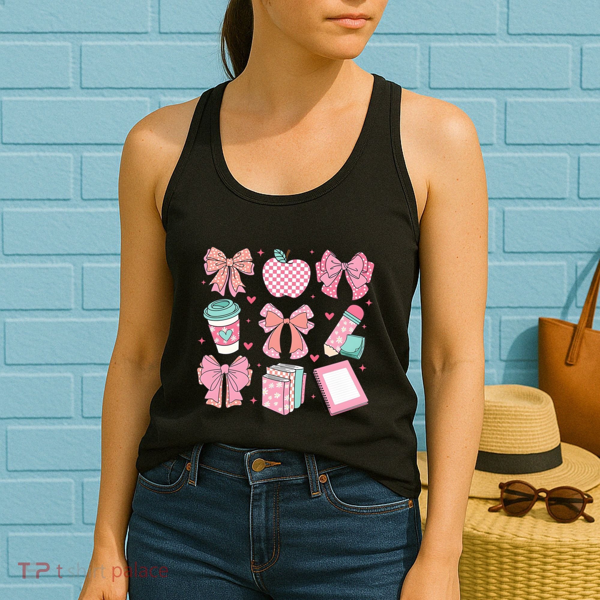 Coquette Bow Teacher Cute Teacher Life Women's Tank Top