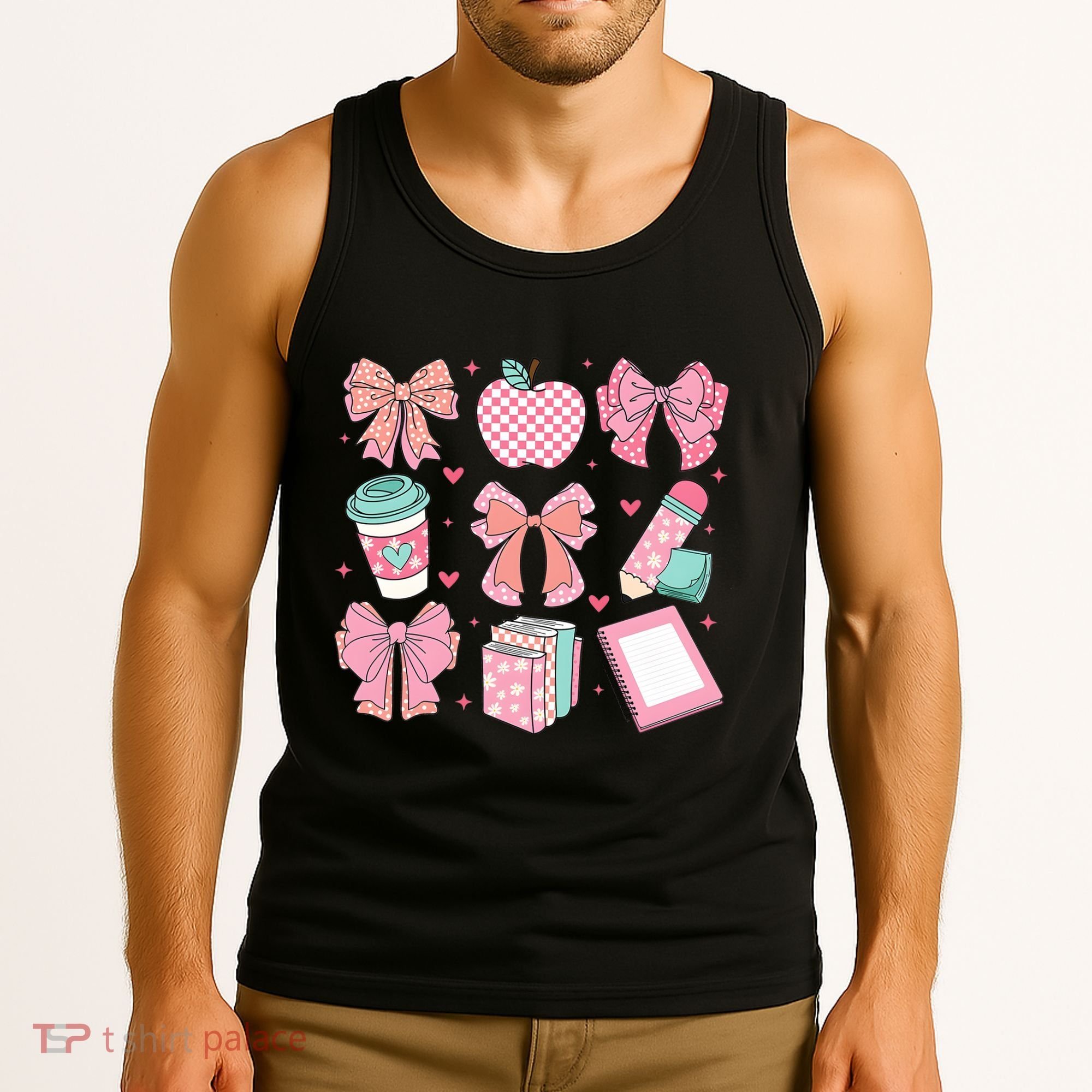 Coquette Bow Teacher Cute Teacher Life Tank Top
