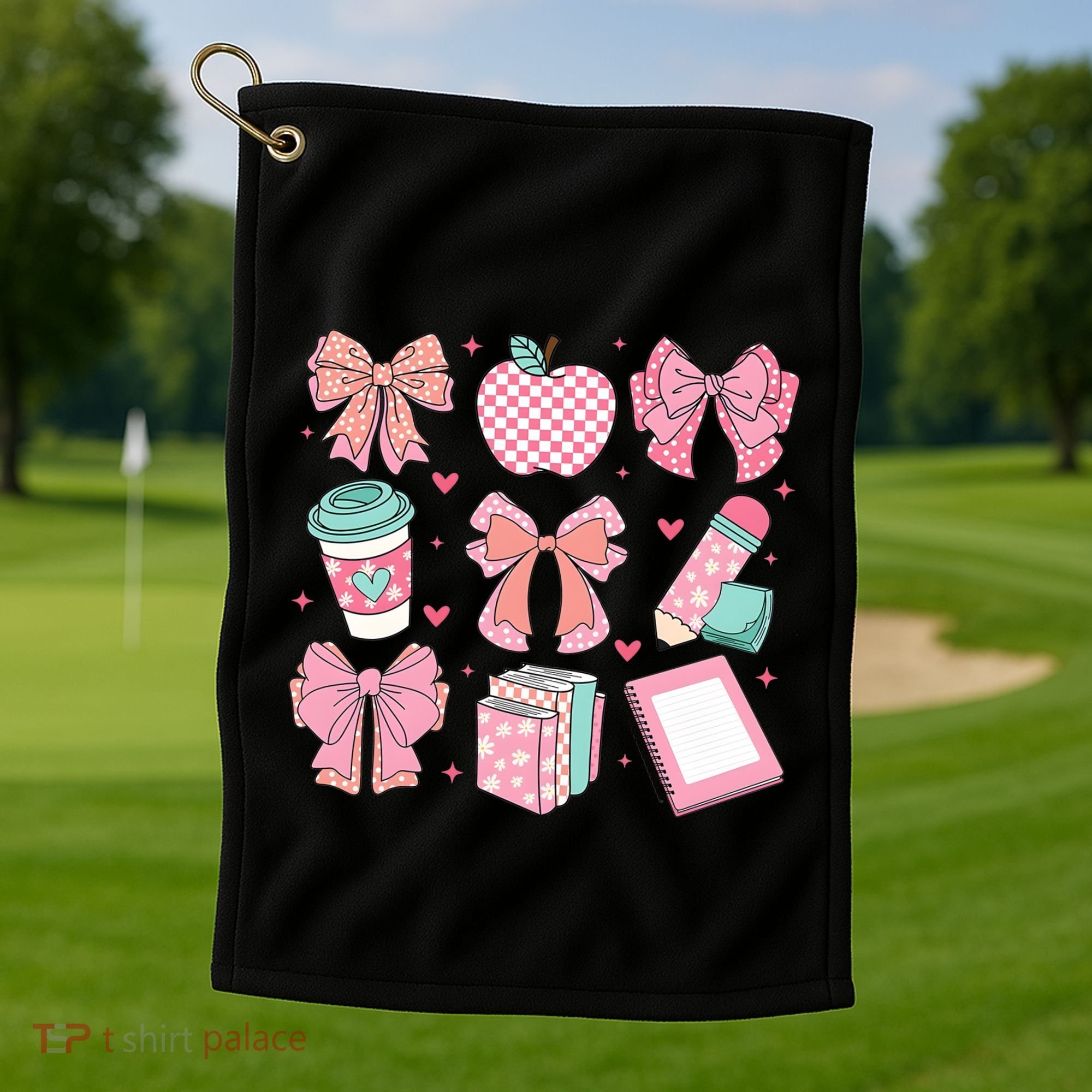 Coquette Bow Teacher Cute Teacher Life Golf Towel